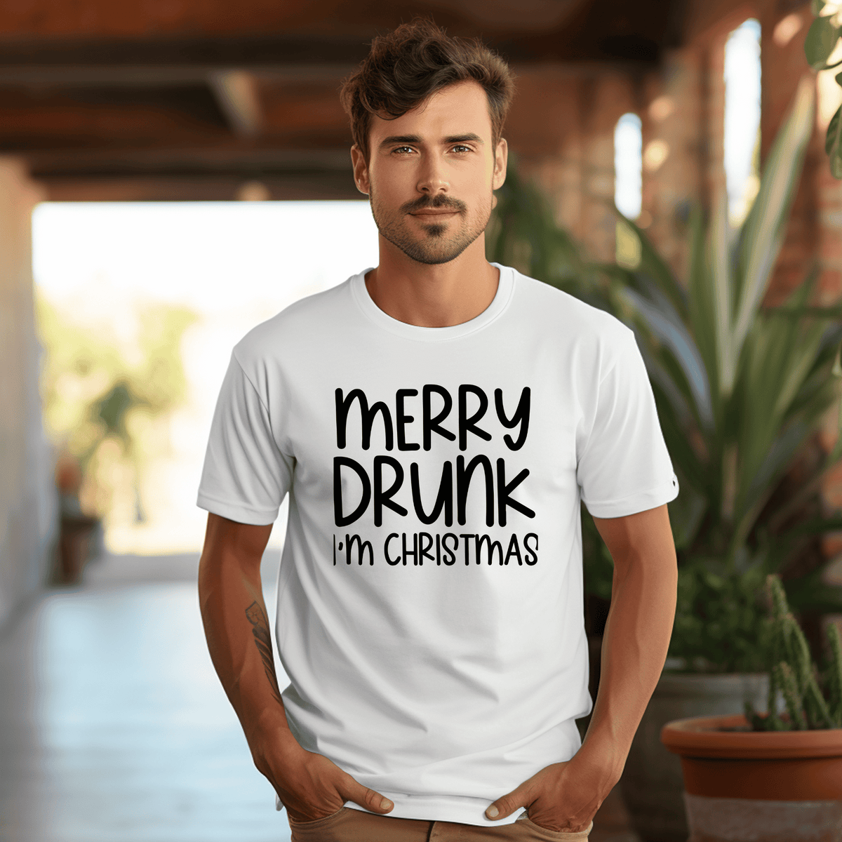 T Shirt - Merry Drunk I'm Christmas