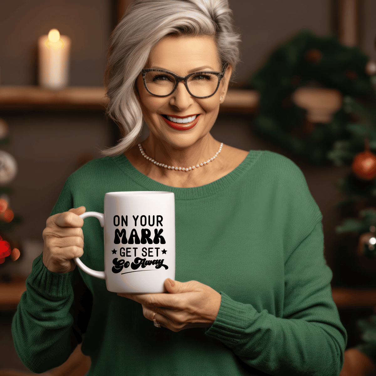 Funny Coffee Mugs | On Your Mark Get Set Go Away