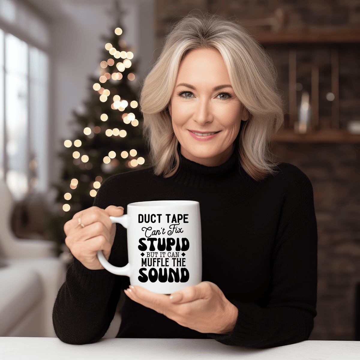 Funny Coffee Mugs | Duct Tape Can't Fix Stupid But It Can Muffle The Sound