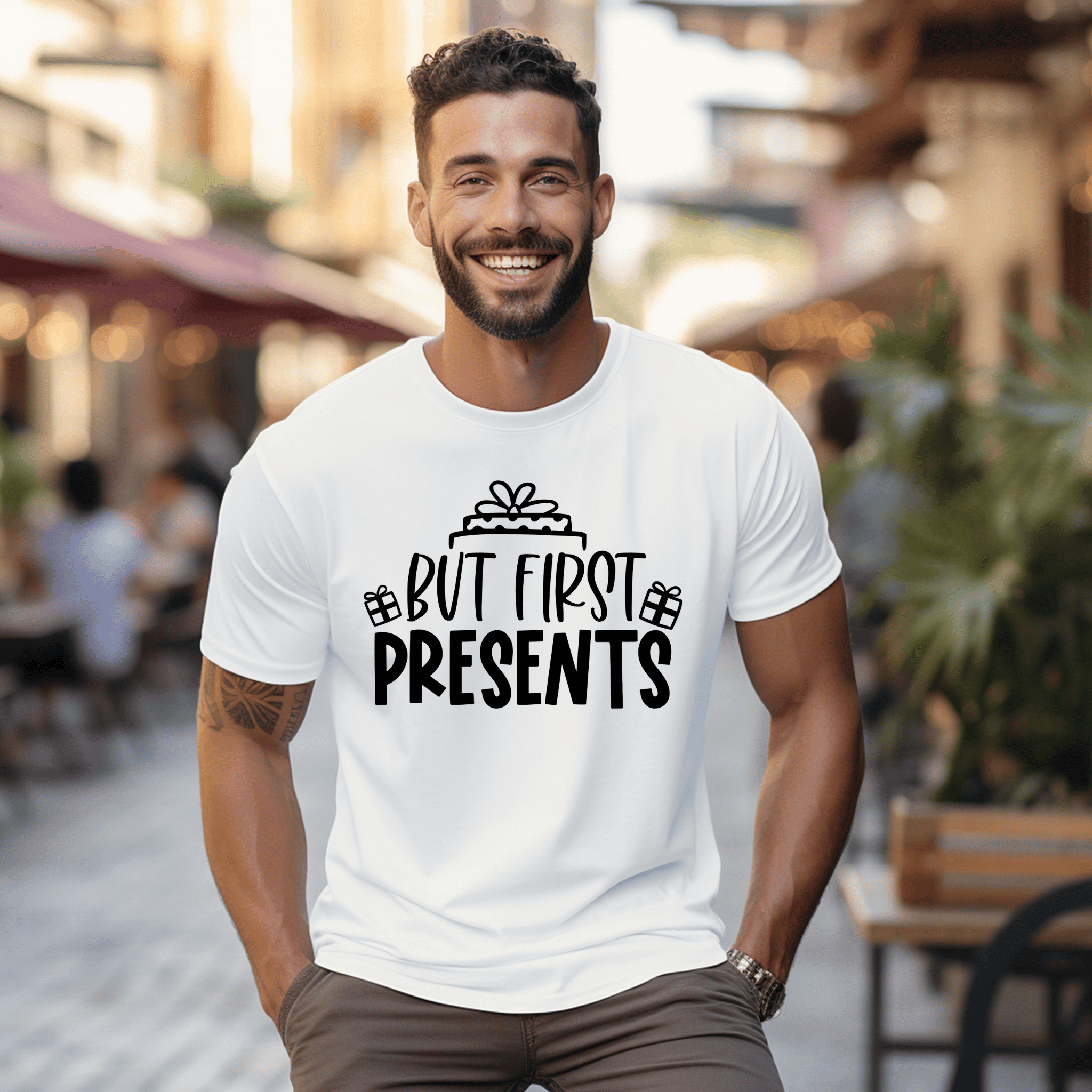 T Shirt - But First Presents