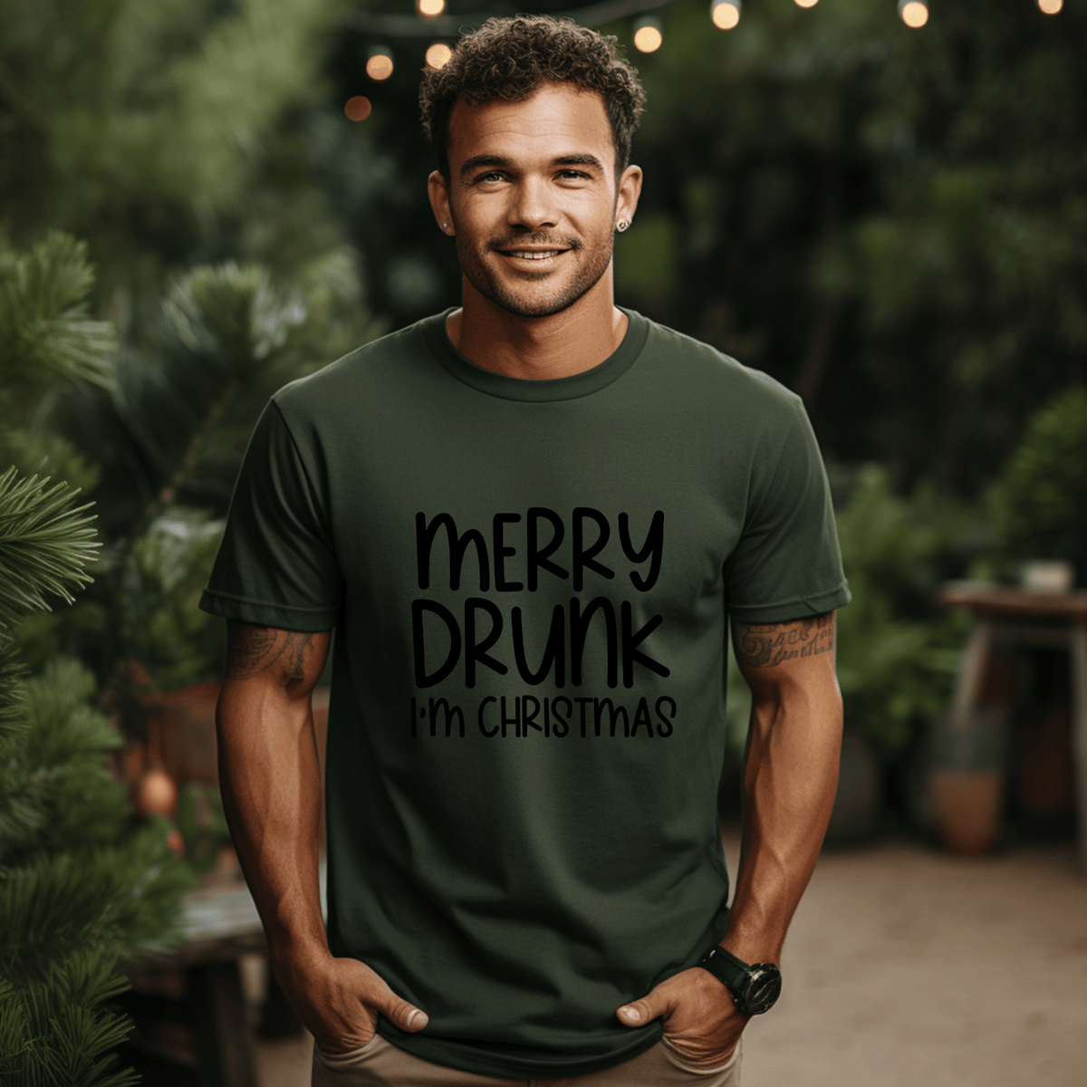 T Shirt - Merry Drunk I'm Christmas