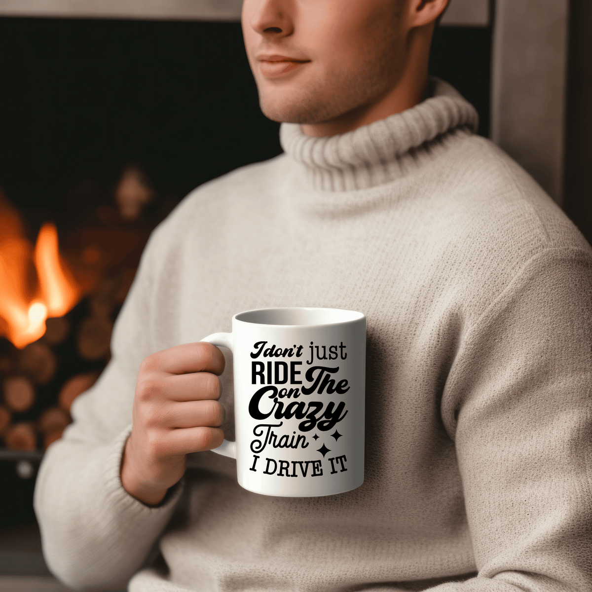 Funny Coffee Mugs | I Don't Just Ride On The Crazy Train I Drive It