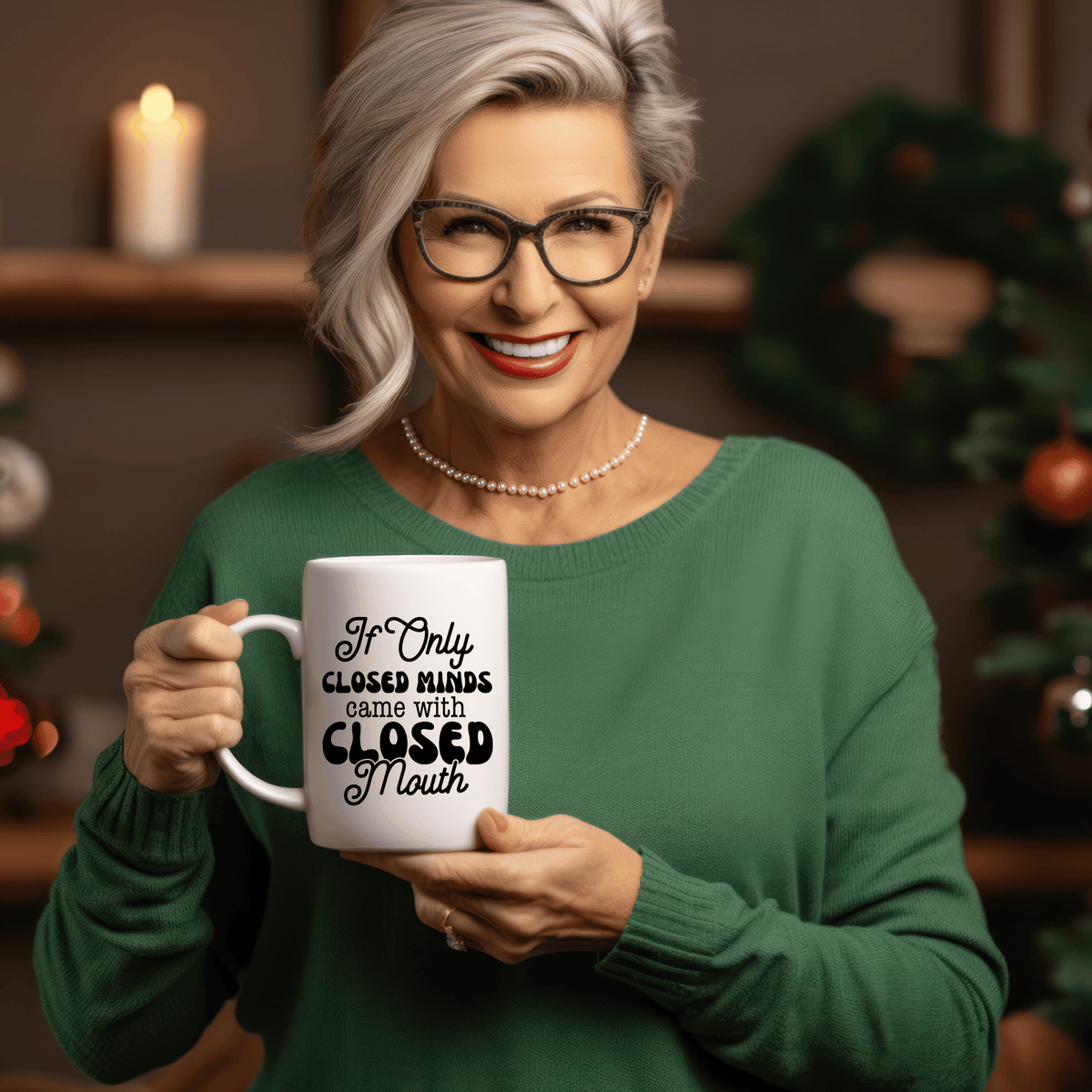 Funny Coffee Mugs | If Only Closed Minds Came With Closed Mouths