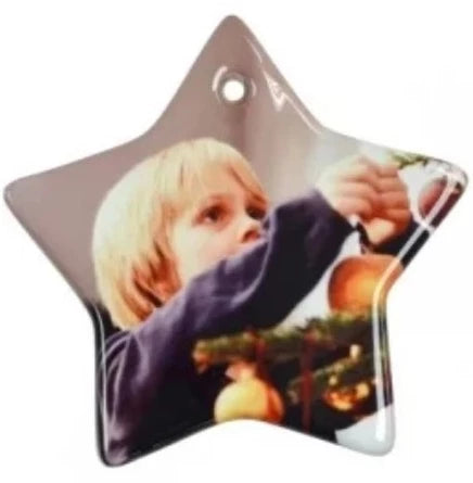 3" Star Christmas Ornament with String