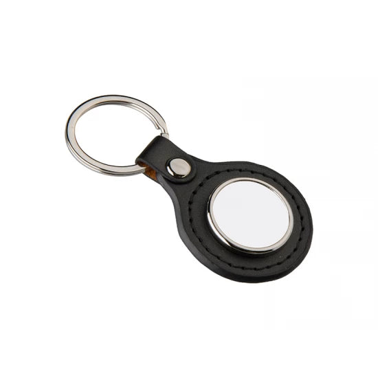 PU Round Key Chain  black