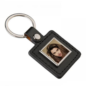 PU Square Key Chain black