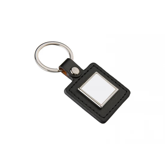 PU Square Key Chain black