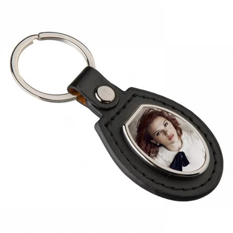 PU Oval Key Chain black