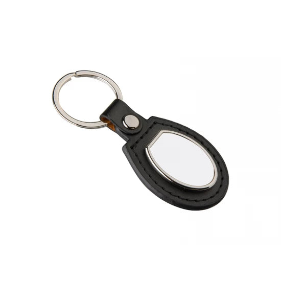 PU Oval Key Chain black