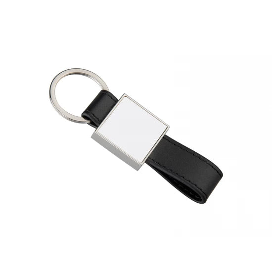 Strip PU Square Key Chain