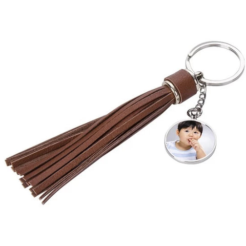 Round Key Chain w/ Long Tassel