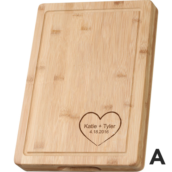 PERSONALIZED BAMBOO BLOCK CUTTING BOARD