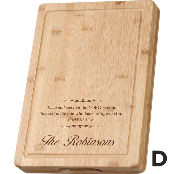 PERSONALIZED BAMBOO BLOCK CUTTING BOARD