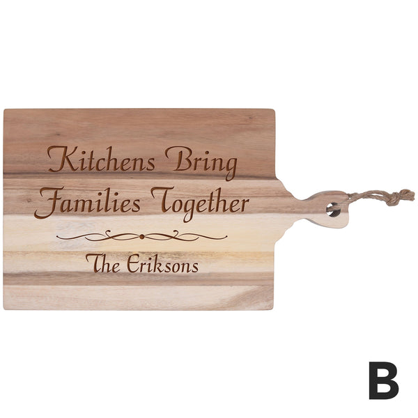 PERSONALIZED BAMBOO CUTTING BOARD