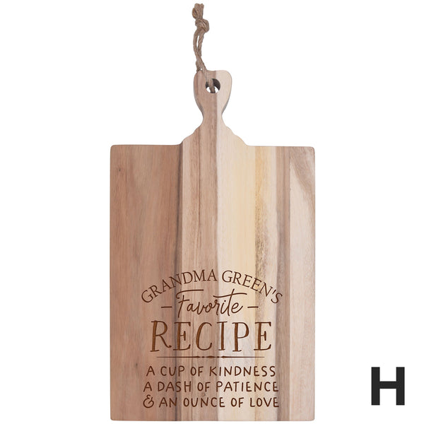 PERSONALIZED BAMBOO CUTTING BOARD