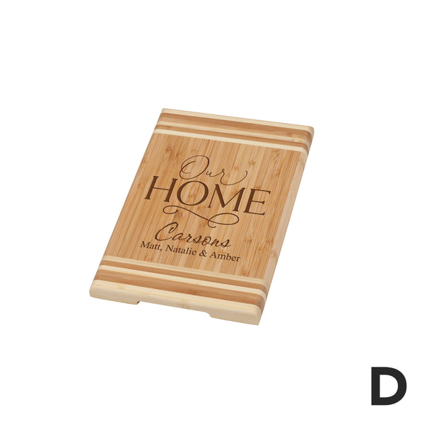 PERSONALIZED BAMBOO CUTTING BOARD