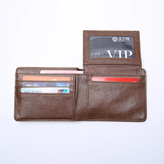 P/U LEATHER MEN'S WALLET w ID Slot