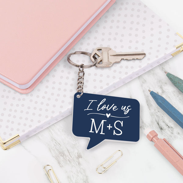 Personalized Word Bubble Keychain