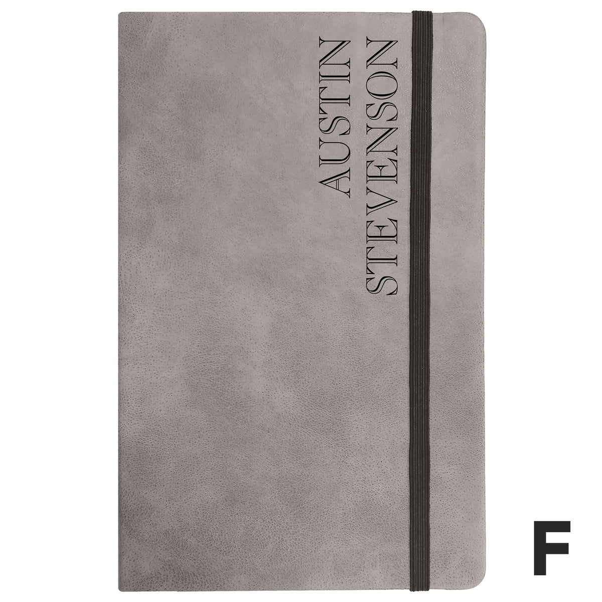 Personalized Tan Faux Leather Notebook Large A5