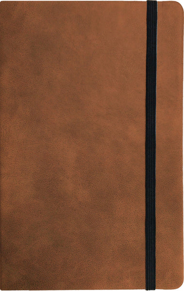 Personalized Tan Faux Leather Notebook Large A5