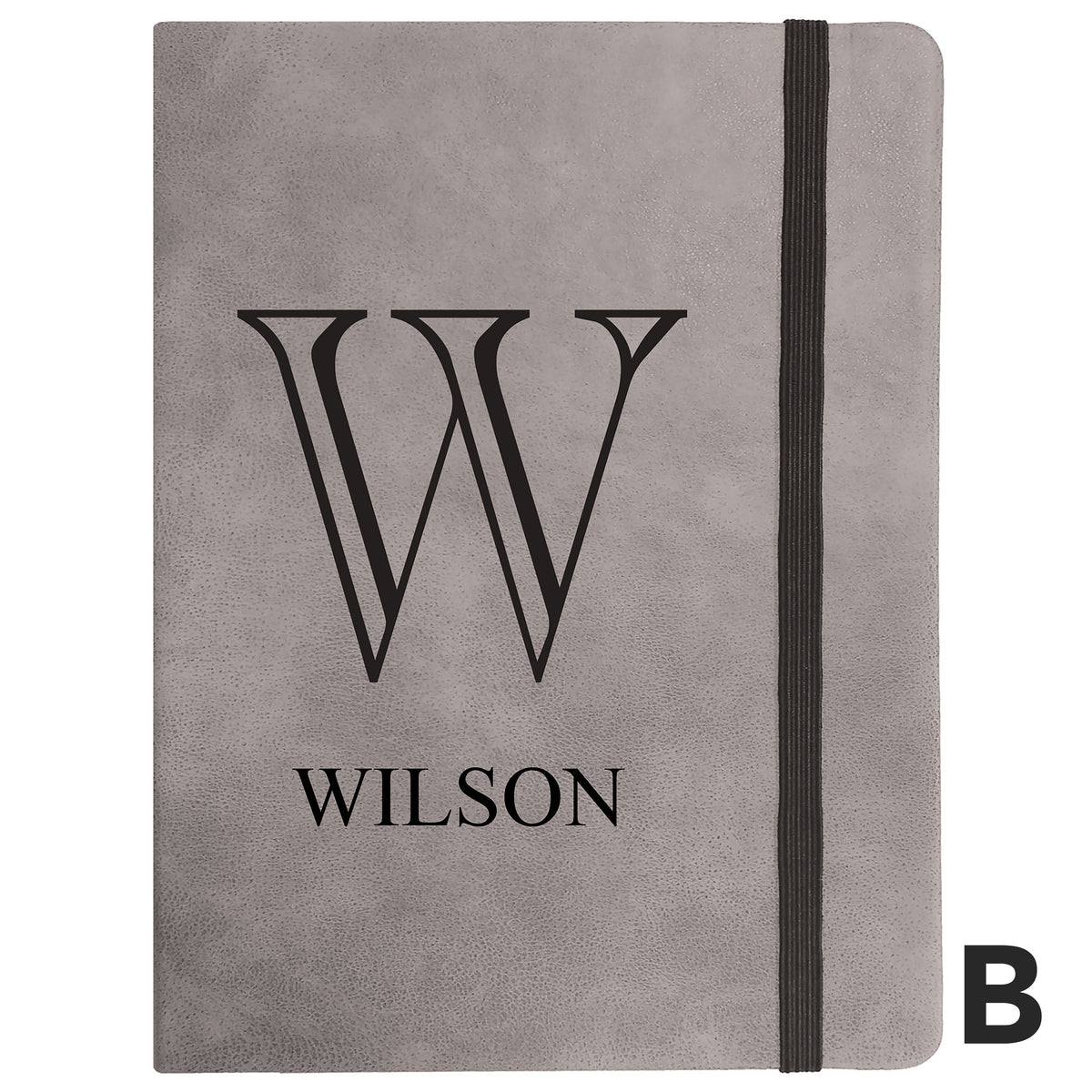 Personalized Tan Faux Leather Notebook Small A6