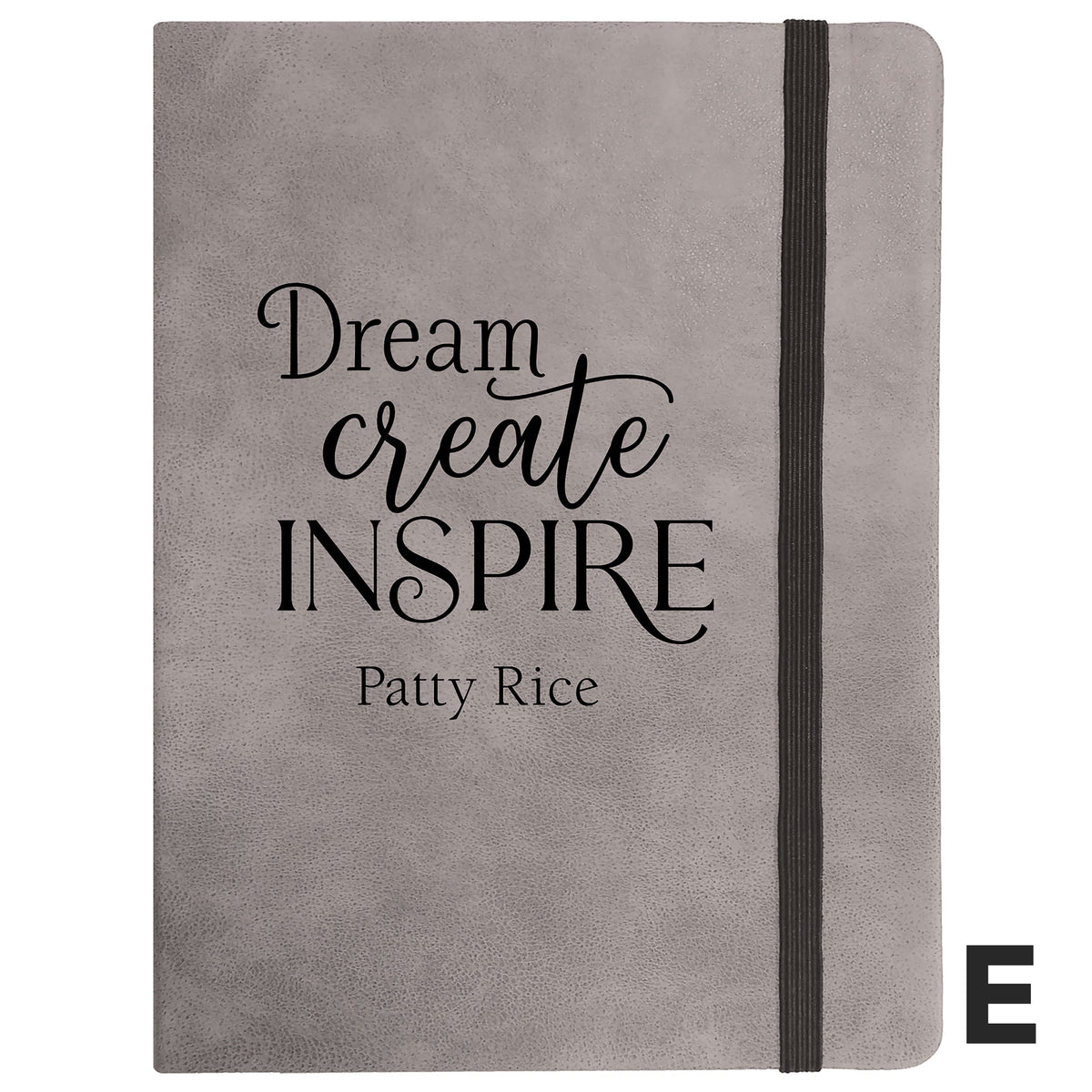 Personalized Tan Faux Leather Notebook Small A6