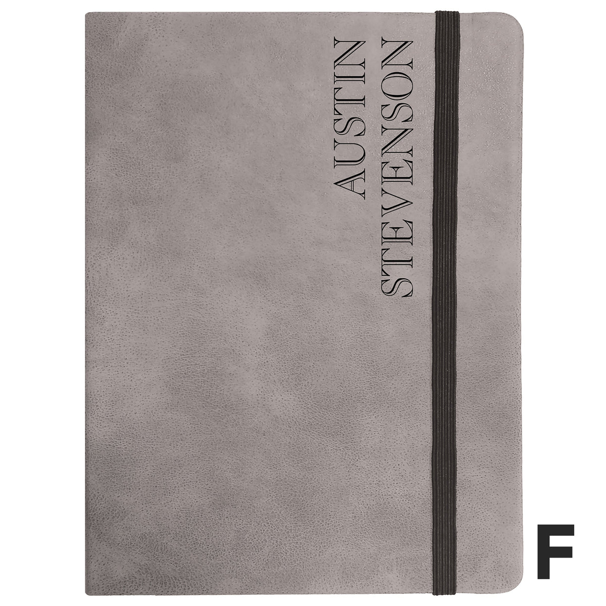 Personalized Tan Faux Leather Notebook Small A6