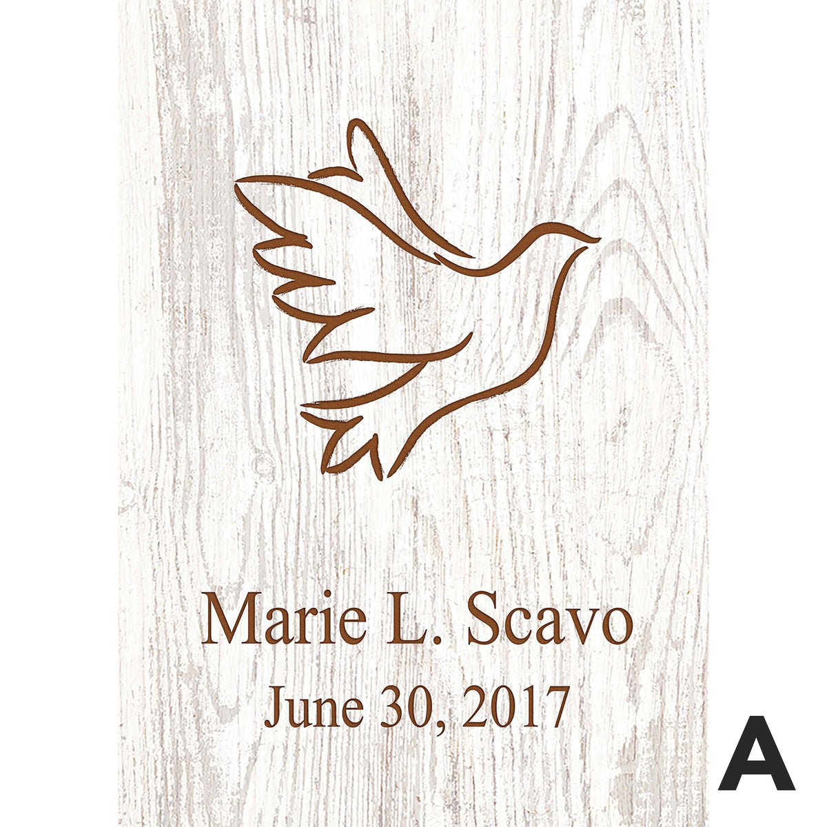 Personalized White Faux Wood Small Sign