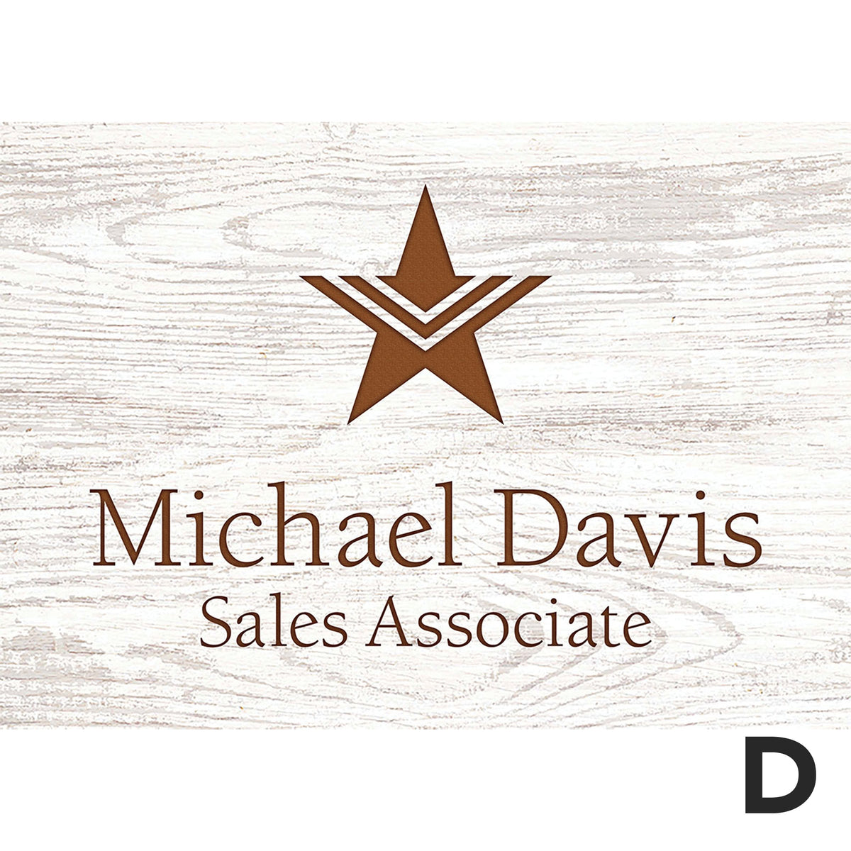 Personalized White Faux Wood Small Sign