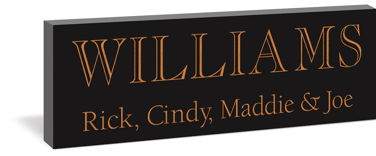 Personalized Black Sign