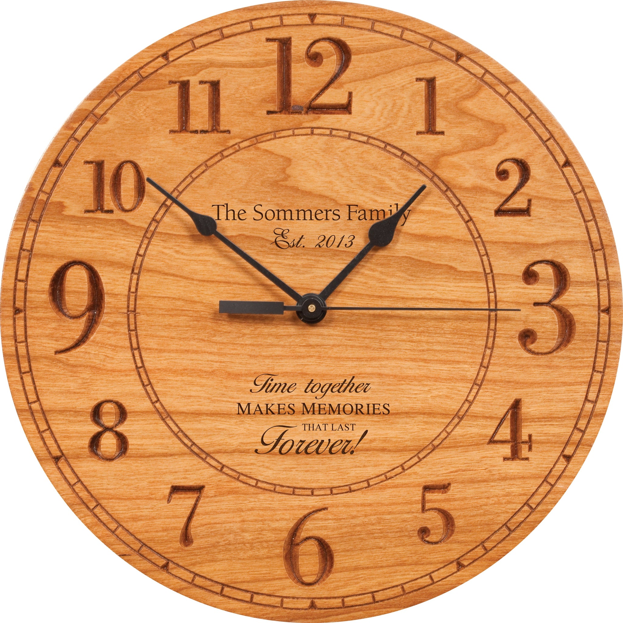 Personalized Carved Clock