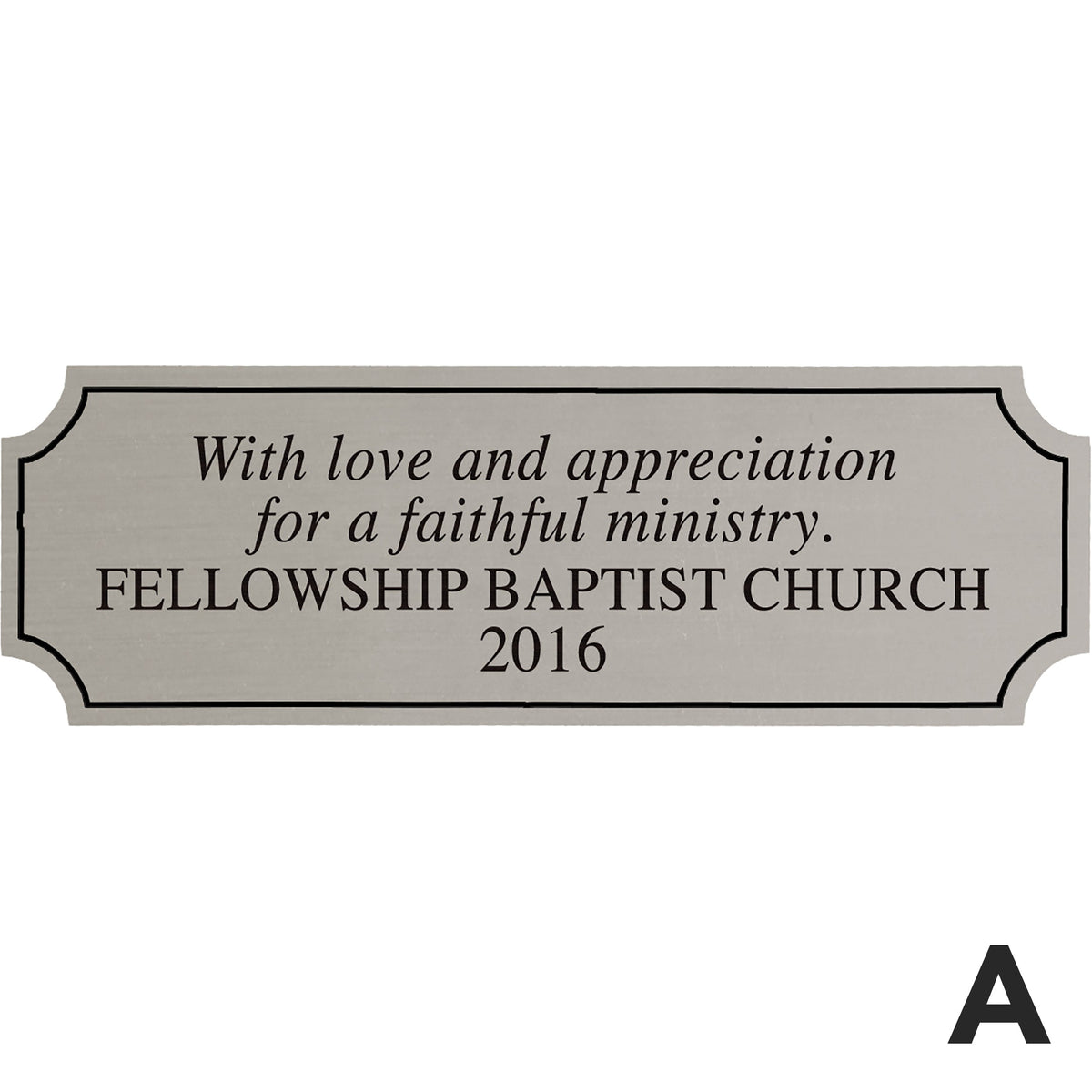 Personalized Silver Acrylic Plate (Small)