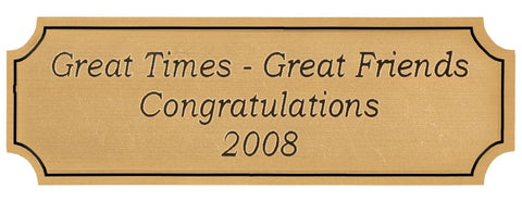 Personalized Brass Acrylic Plate (Small)