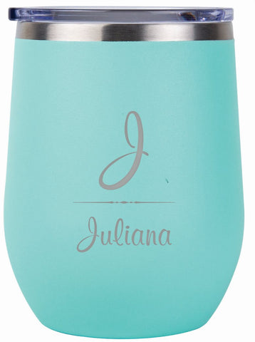 Personalized Teal Tumbler 12 oz.
