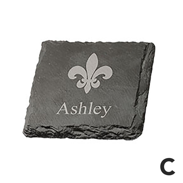 Personalized Square Slate Coasters, 4-pack