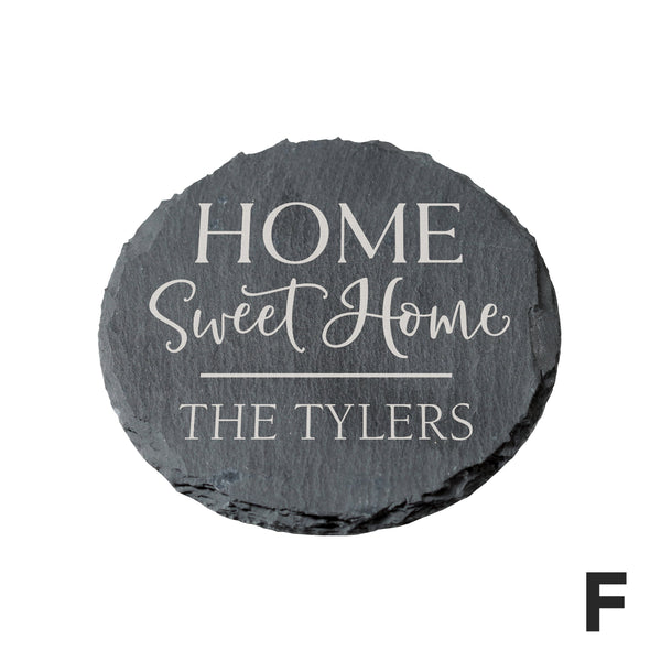 Personalized Circle Slate Coaster, 4-pack