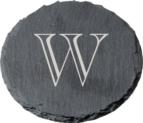 Personalized Circle Slate Coaster, 4-pack