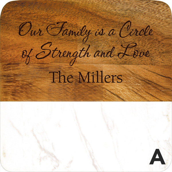 Personalized Faux Marble Coasters, 4-pack