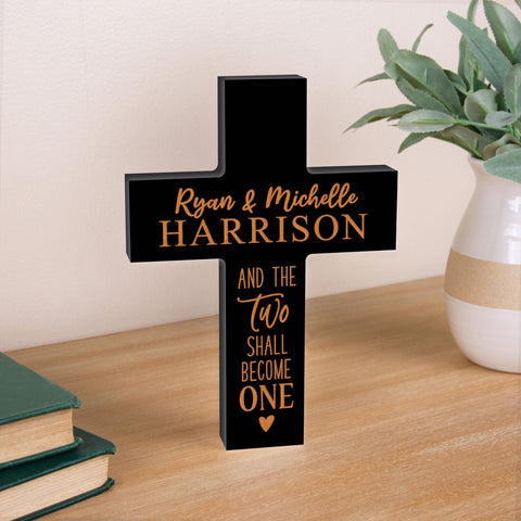 Personalized Black Painted Cross