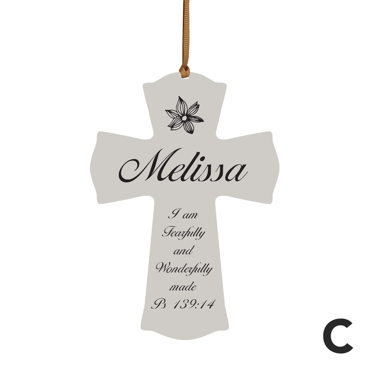 Personalized White Mini Cross
