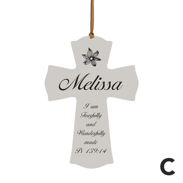 Personalized White Mini Cross