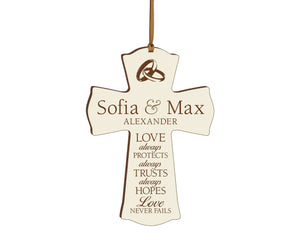 Personalized White Mini Cross