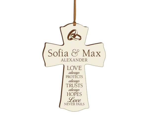 Personalized White Mini Cross