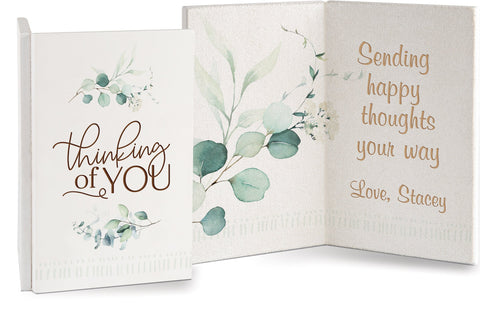 Personalized Botanical Wooden Keepsake Card