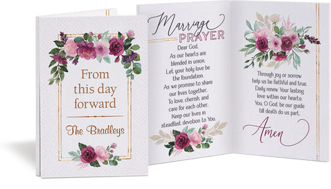 Personalized Wedding Wooden Keepsake Card