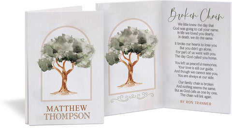 Personalized Sympathy Wooden Keepsake Card