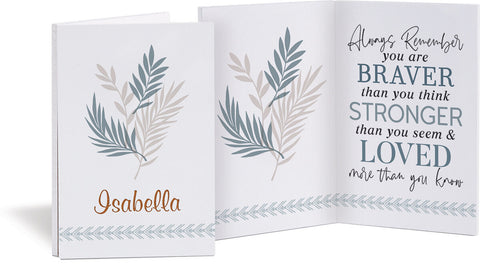 Personalized Encouragement Wooden Keepsake Card