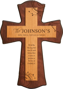 Personalized Ornate Cherry Cross