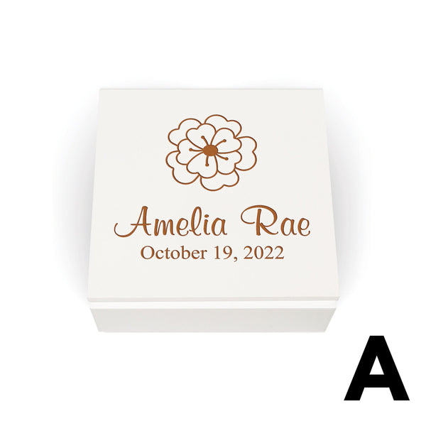 Personalized White Trinket Box