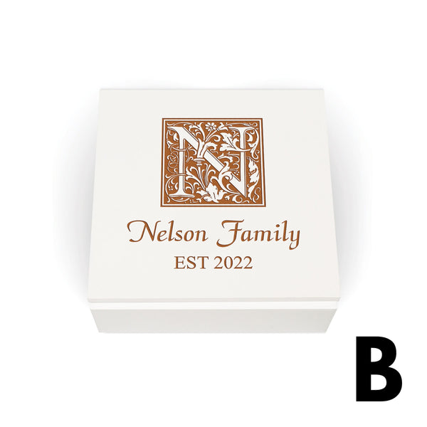 Personalized White Trinket Box